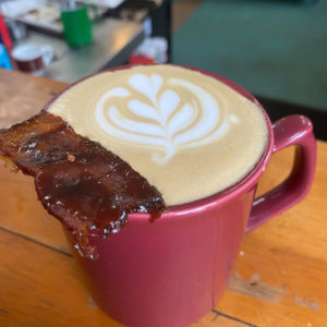 Maple Latte With Candied Bacon On The Side