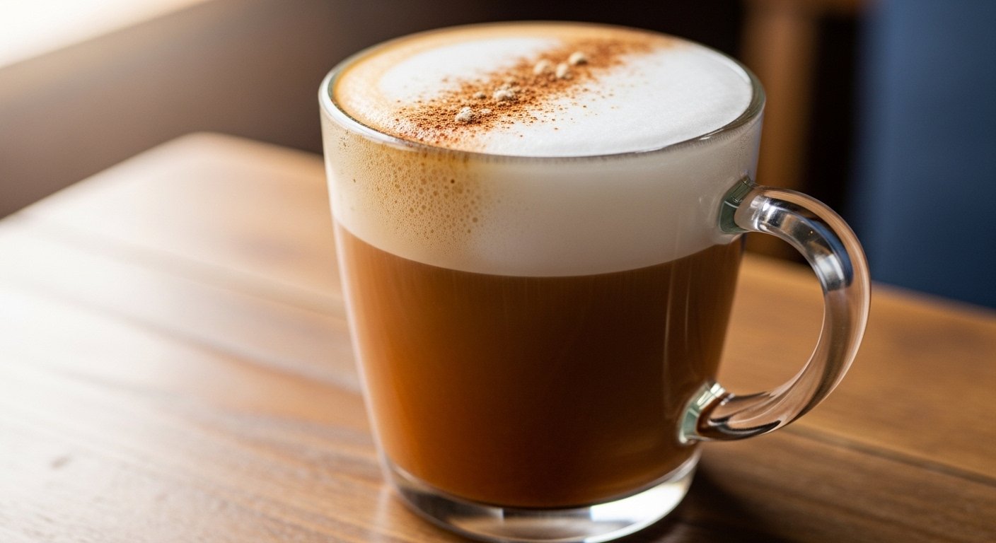 Earl Gray Tea Topped With Steamed Milk & A Dash Of Vanilla