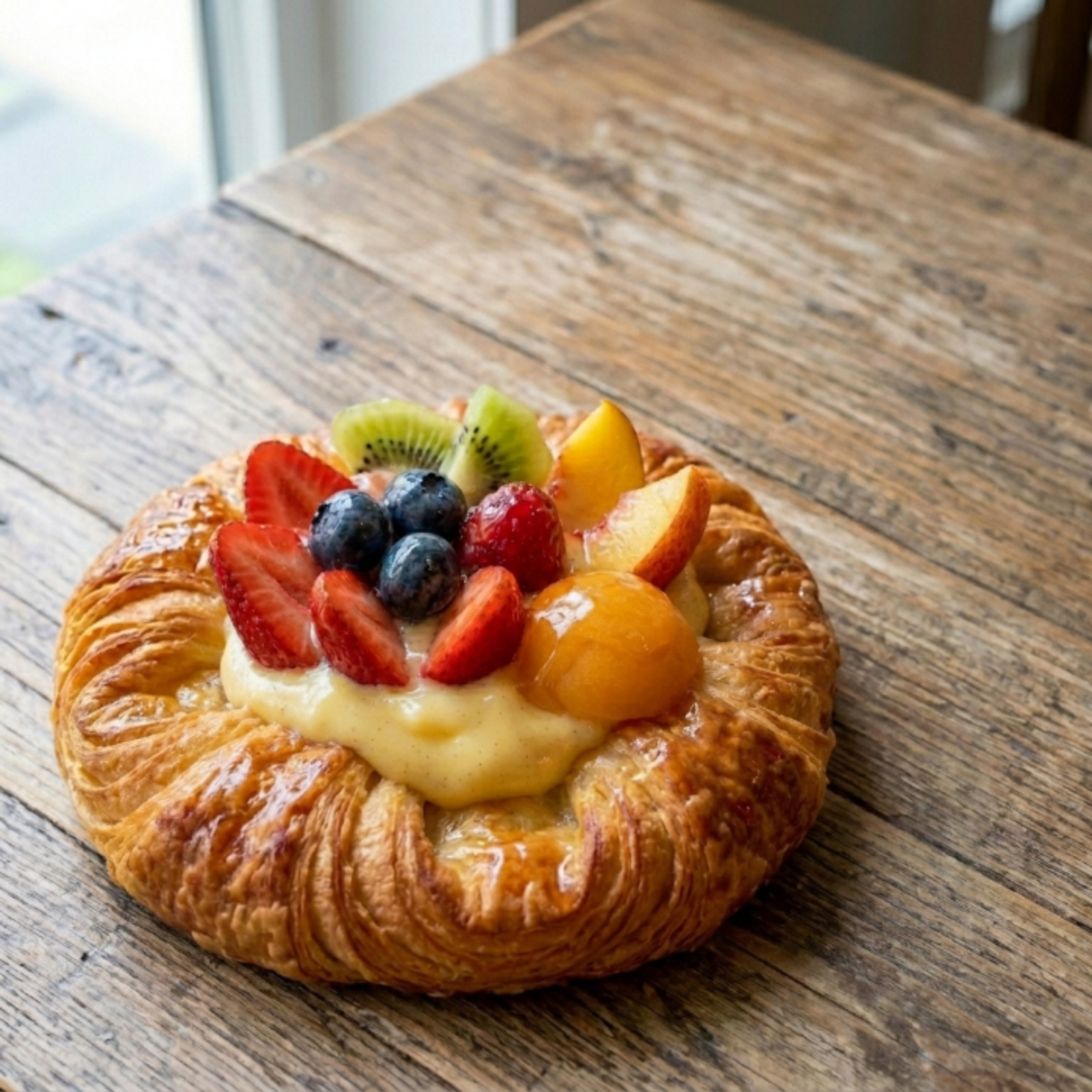 What Fruits Are Used in a Fruit and Custard Danish?